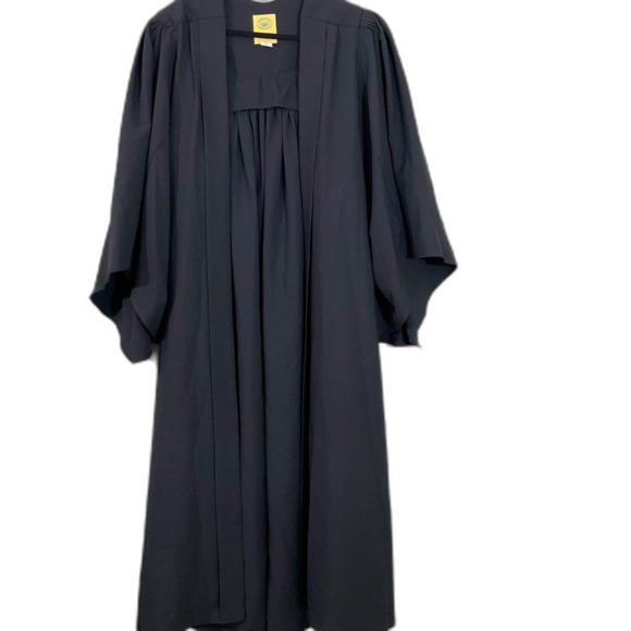 George H Lilley Graduation Choir Regalia robe sz. 56/2XL Black Gown open front - Picture 4 of 12